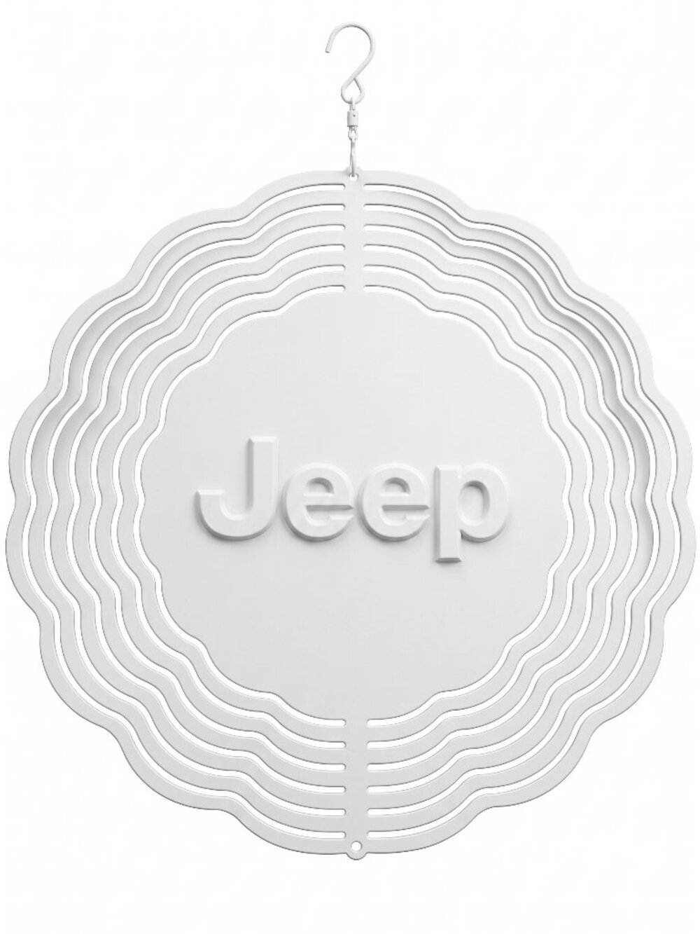 10" Jeep Stainless Steel Kinetic Wind Spinner - Outdoor Yard Hanging Decor